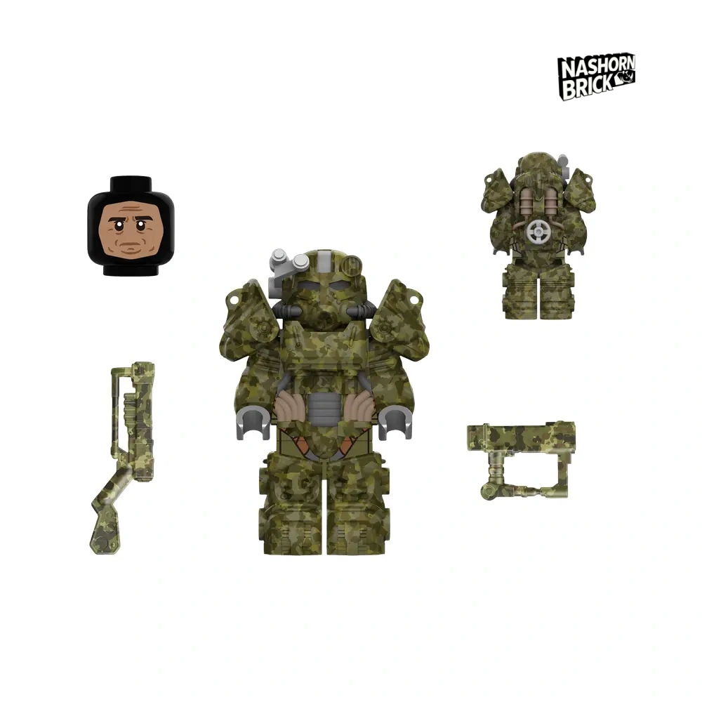 T-60 Power Armor (Swamp Camo) Minifigur - Fallout