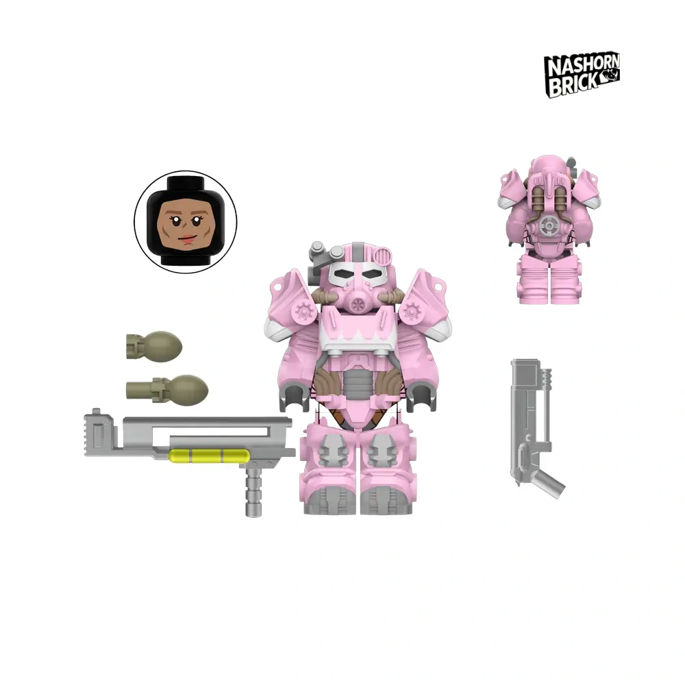 T-60 Power Armor (Hot Rod Hot Pink) Minifigur - Fallout