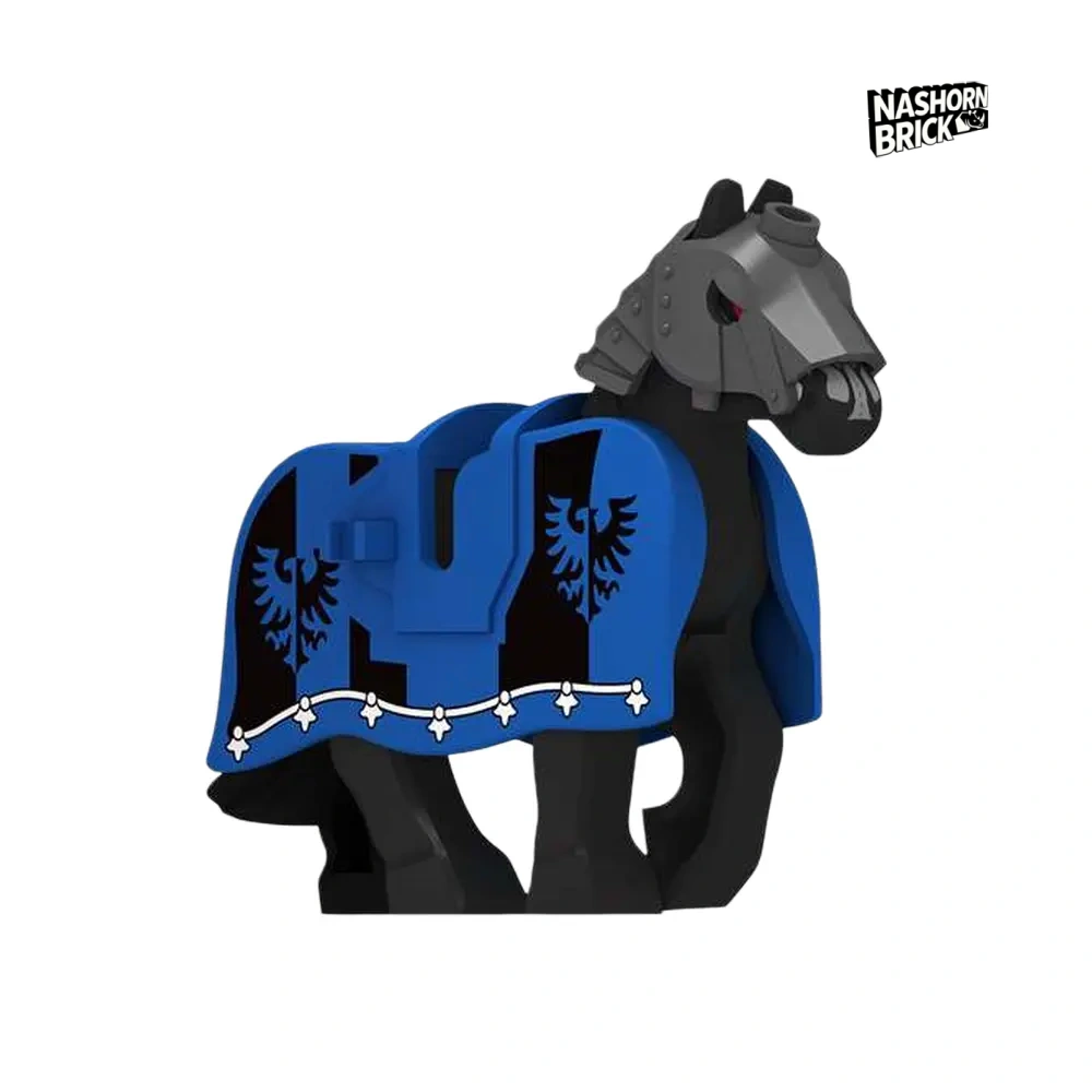 Medieval Black Eagle War Horse Minifigur - Mount
