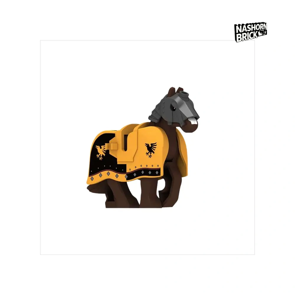 Medieval Crow War Horse Minifigur - Mount