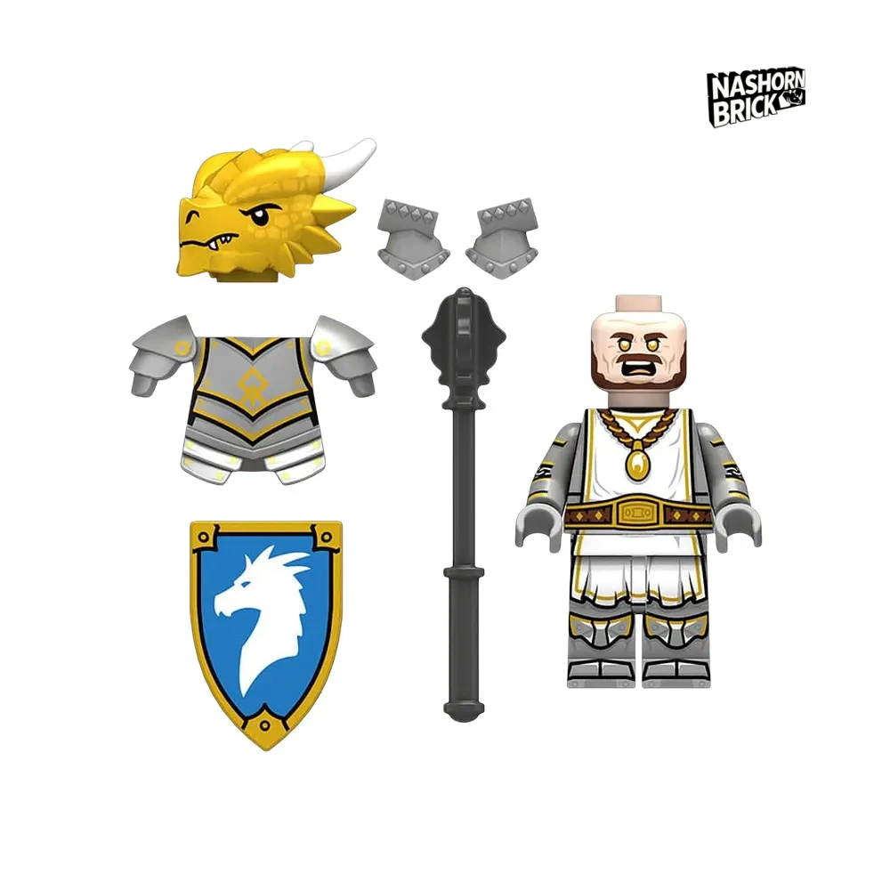 Golden Dragon Knight Minifigur - Dungeons&Dragons