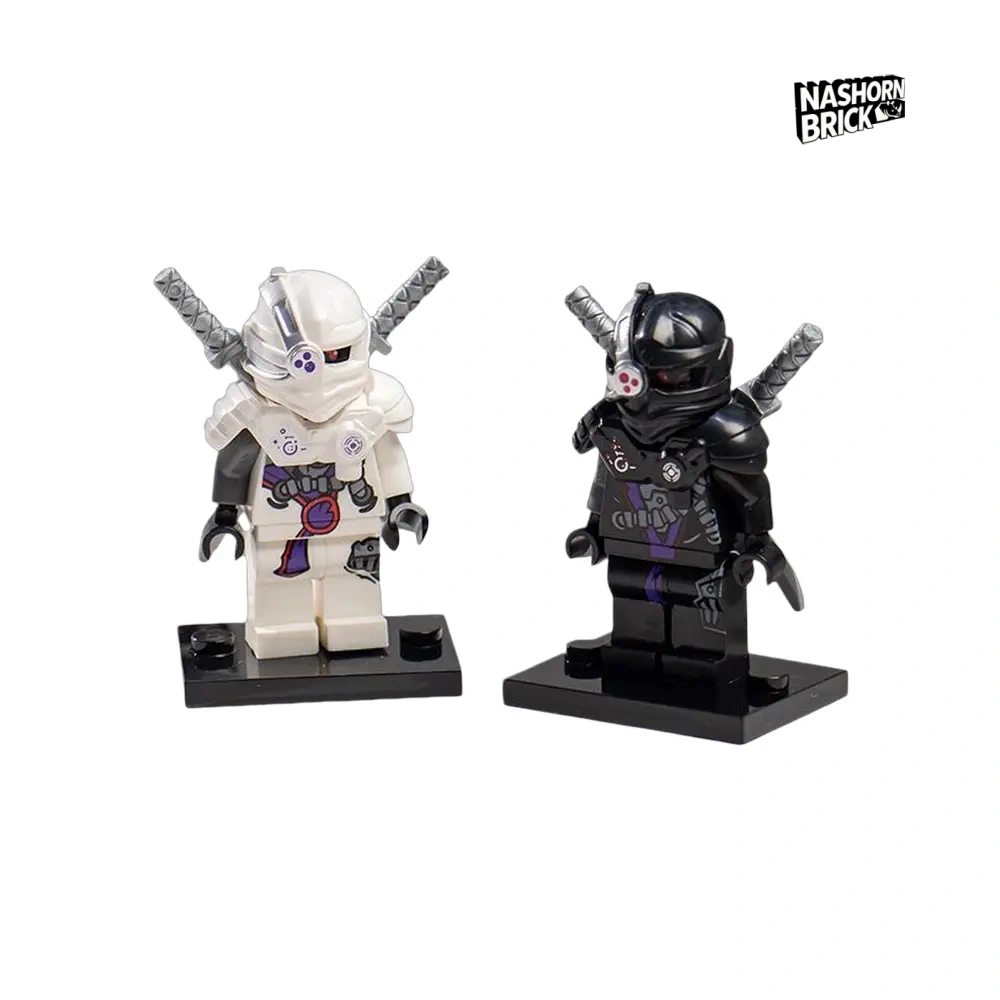 Ninjago Black & White Nindroid Minifigur - Ninjago Character