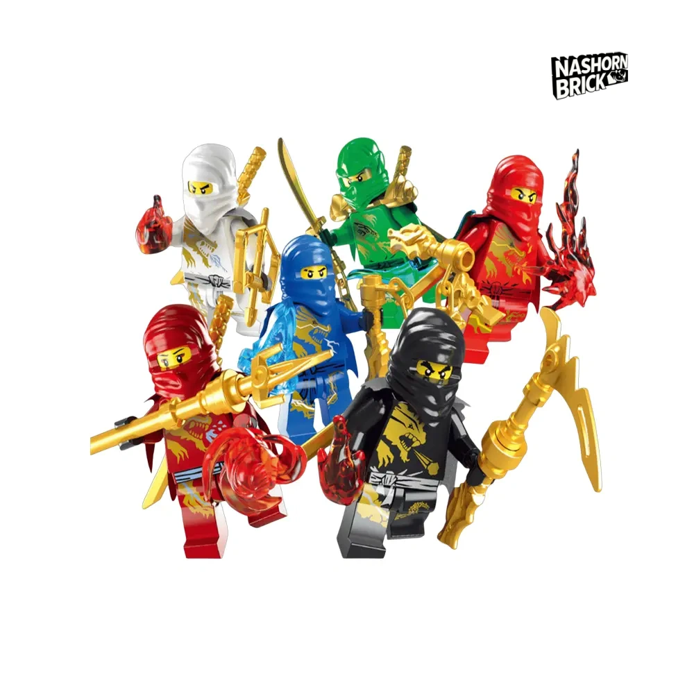 Ninjago Dragon Armor Main Character 6Pcs Minifigur - Ninjago Minifigurn-Set