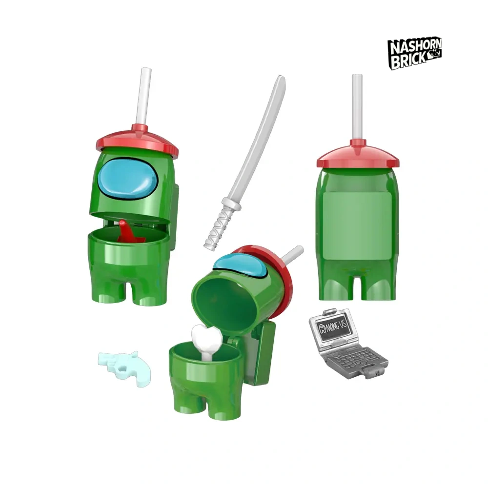 Green Character Minifigur - Among Us
