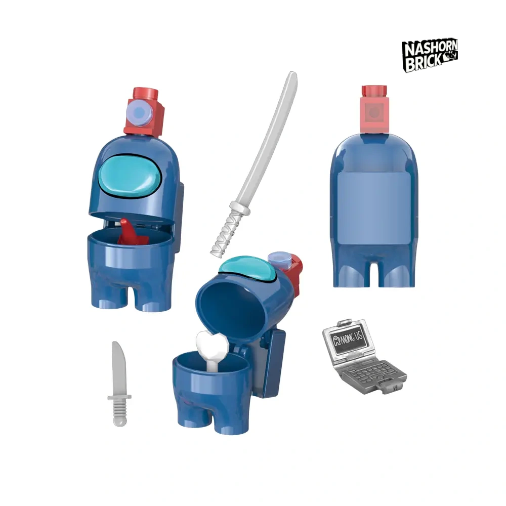 Blue Character Minifigur - Among Us