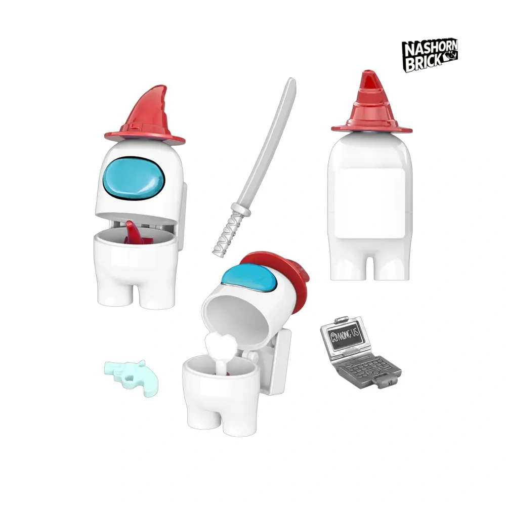 White Character Minifigur - Among Us