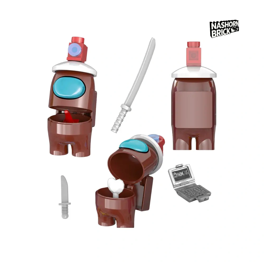 Brown Character Minifigur - Among Us