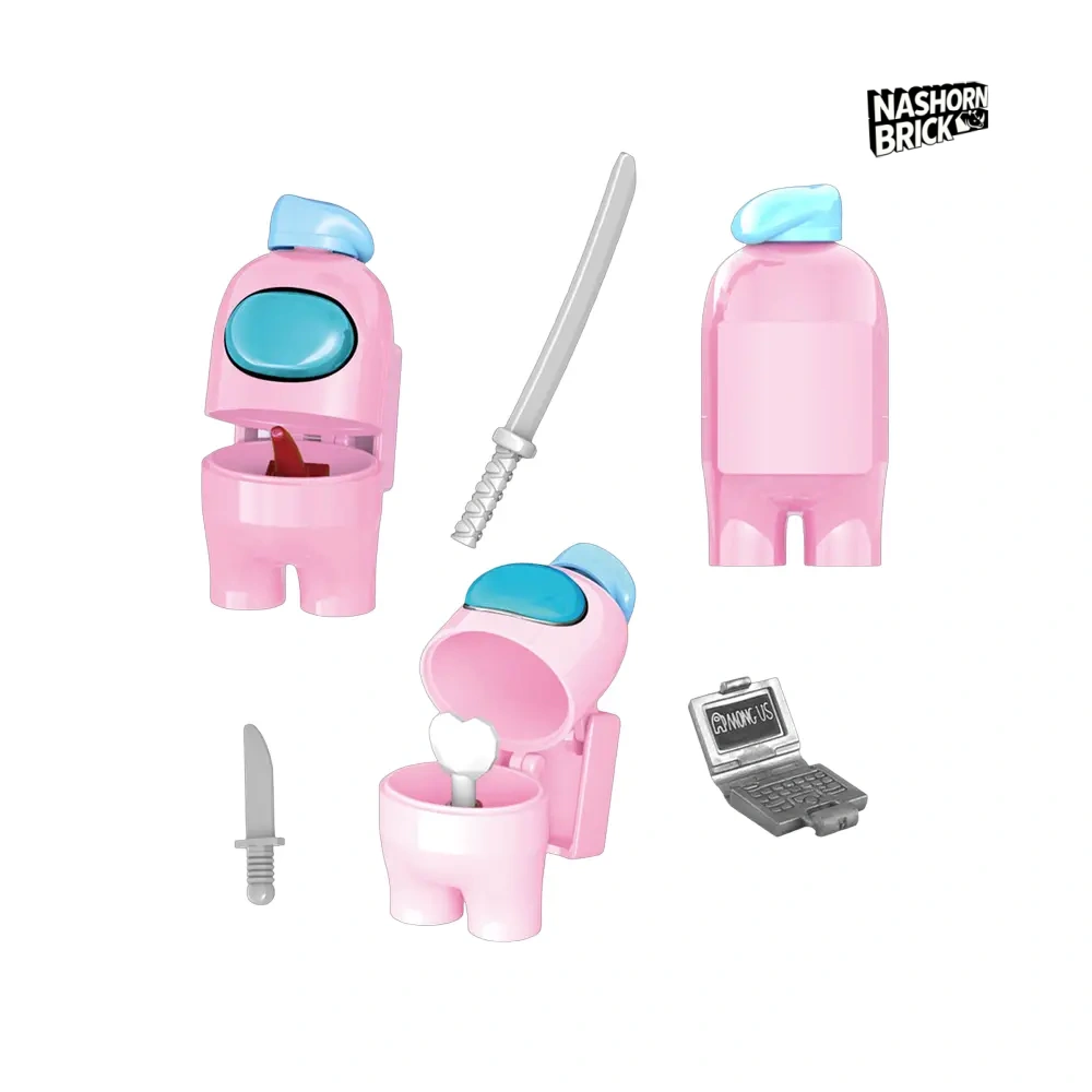 Pink Character Minifigur - Among Us