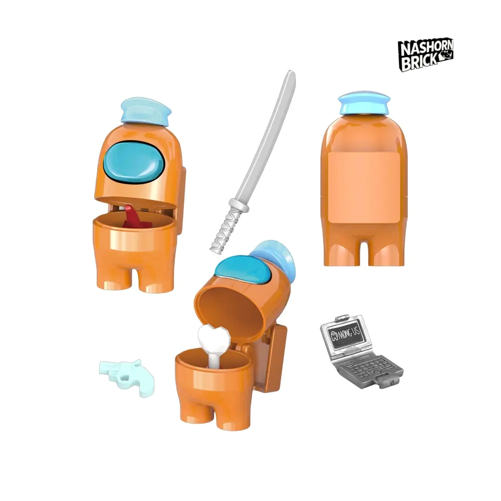 Orange Character Minifigur - Among Us