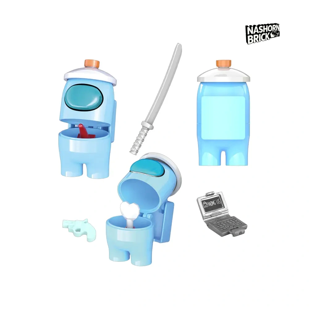 Light Blue Character Minifigur - Among Us
