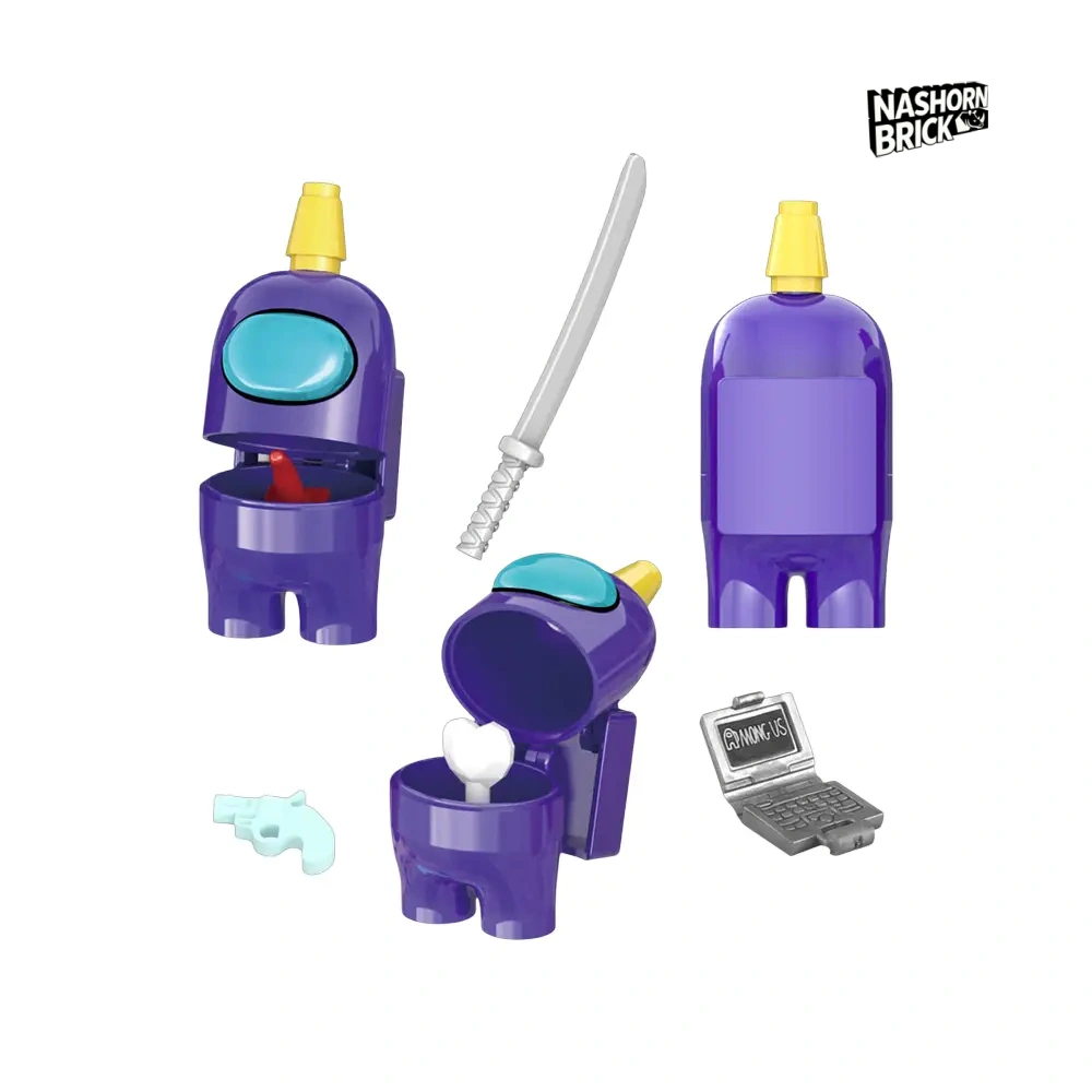 Purple Character Minifigur - Among Us