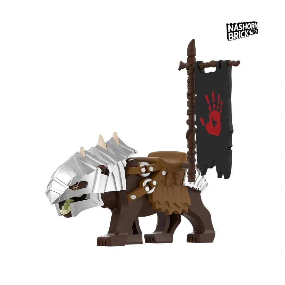 Lord of the Rings Brown Wargs Armor Flag Minifigur