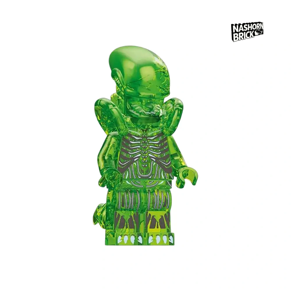 Transparent Black Xenomorph Custom-Minifigur - Aliens