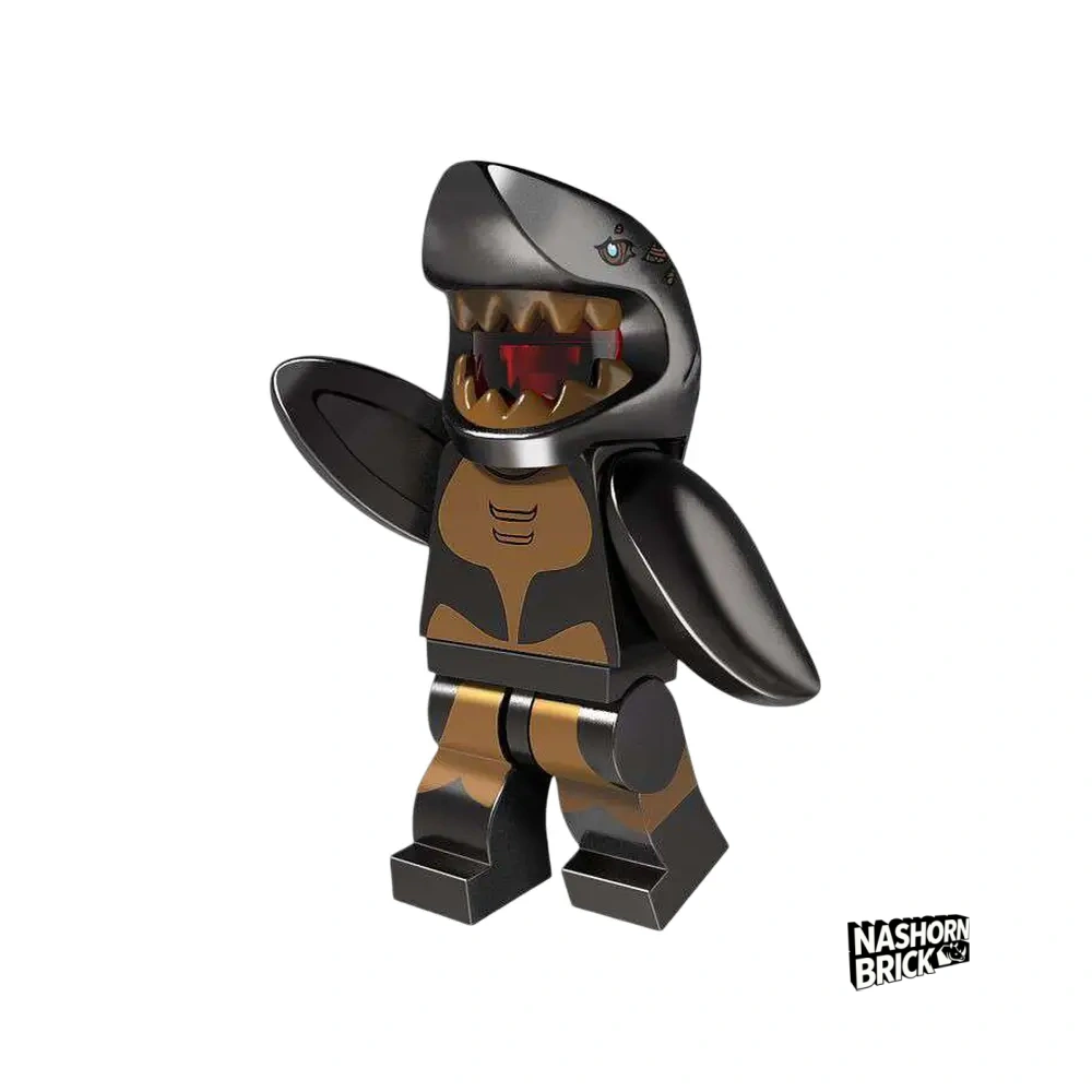 Collectible Zombie Shark Guy Minifigur - nan