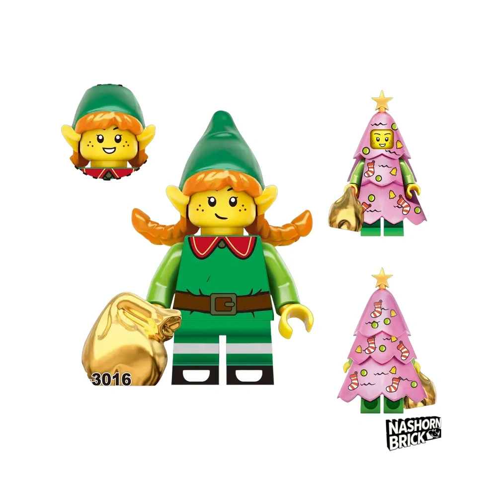 Holiday Elf Custom-Minifigur