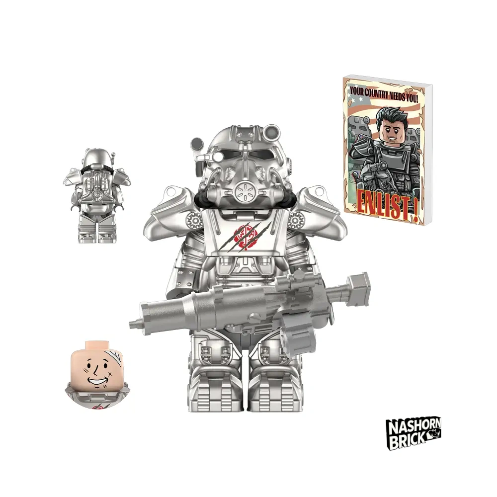 T60 Power Armor Custom-Minifigur - Fallout