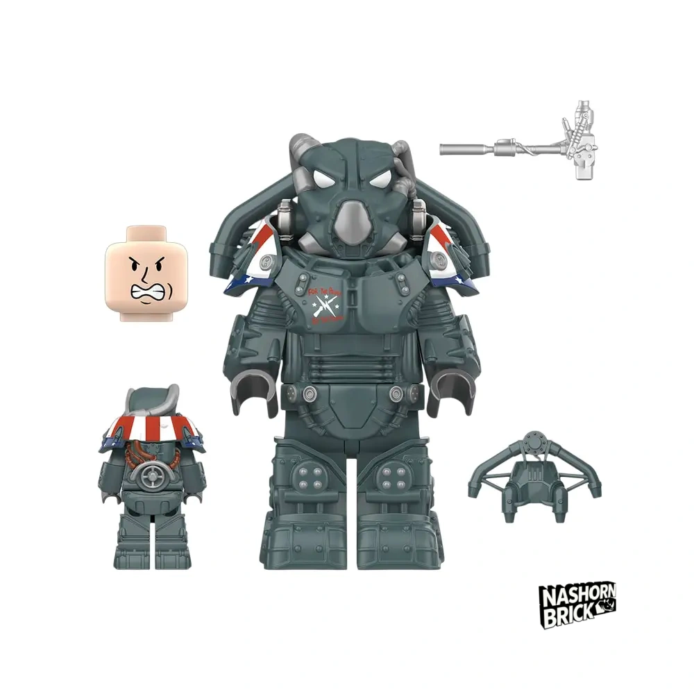 X-01 Power Armor (Minutemen Patriot) Minifigur - Fallout