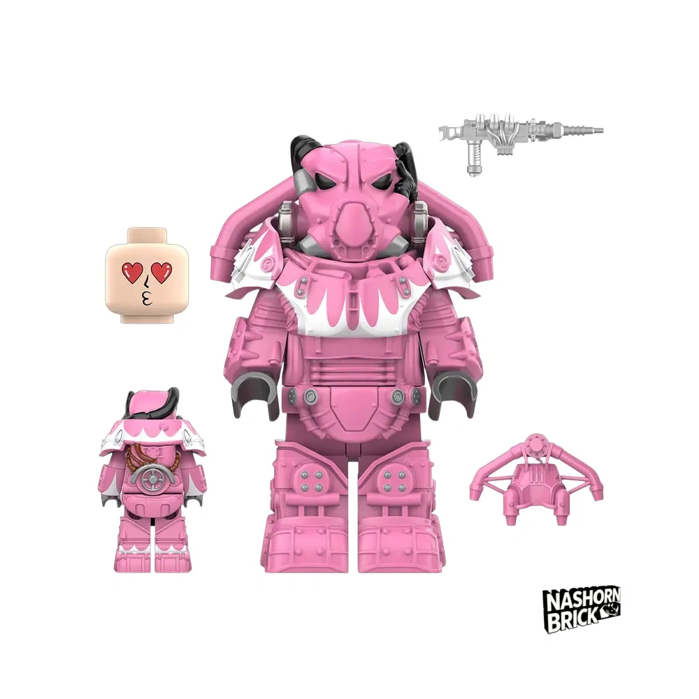 X-01 Power Armor (Hot Rod Pink) Minifigur - Fallout