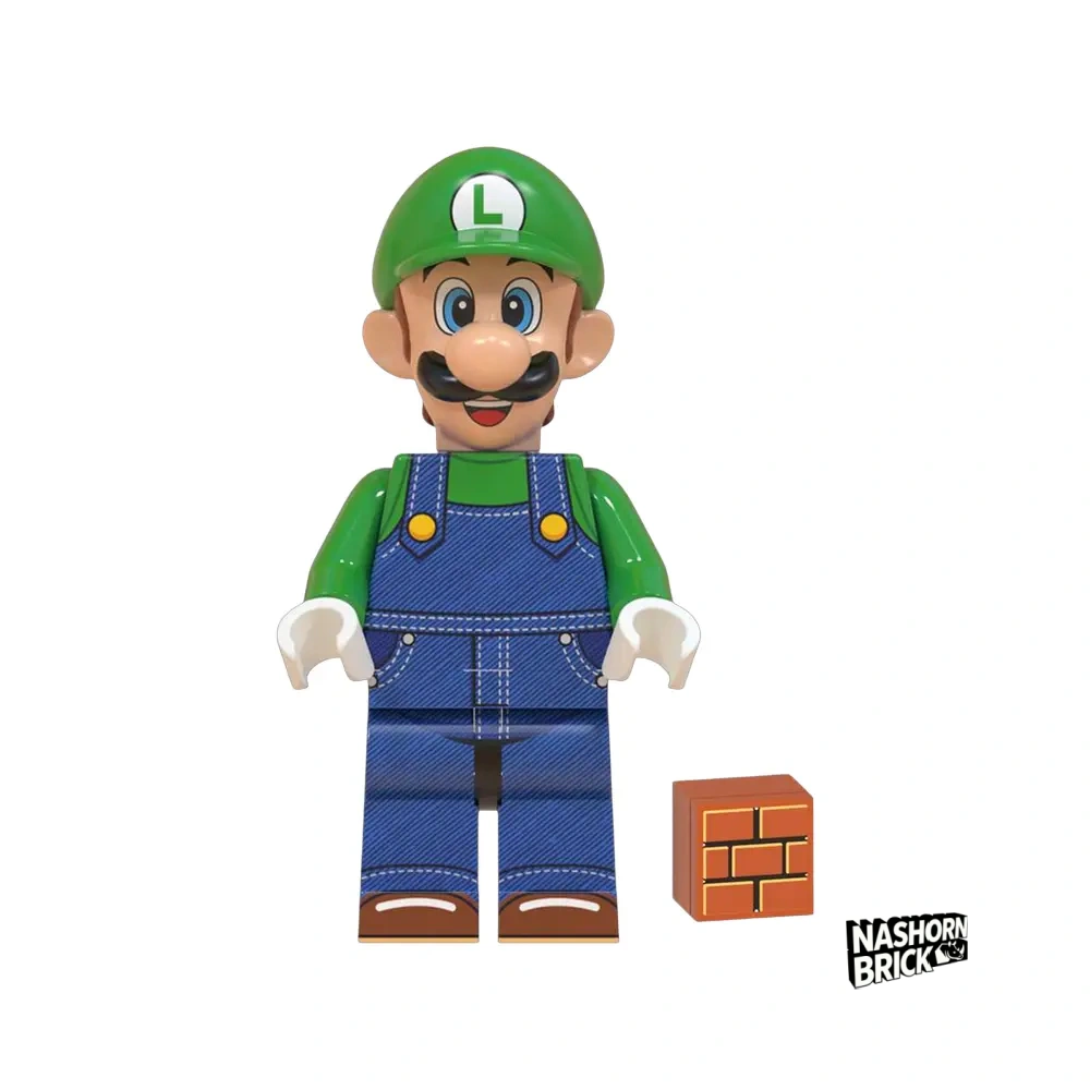 Luigi Einzelne Minifigur - Super Mario