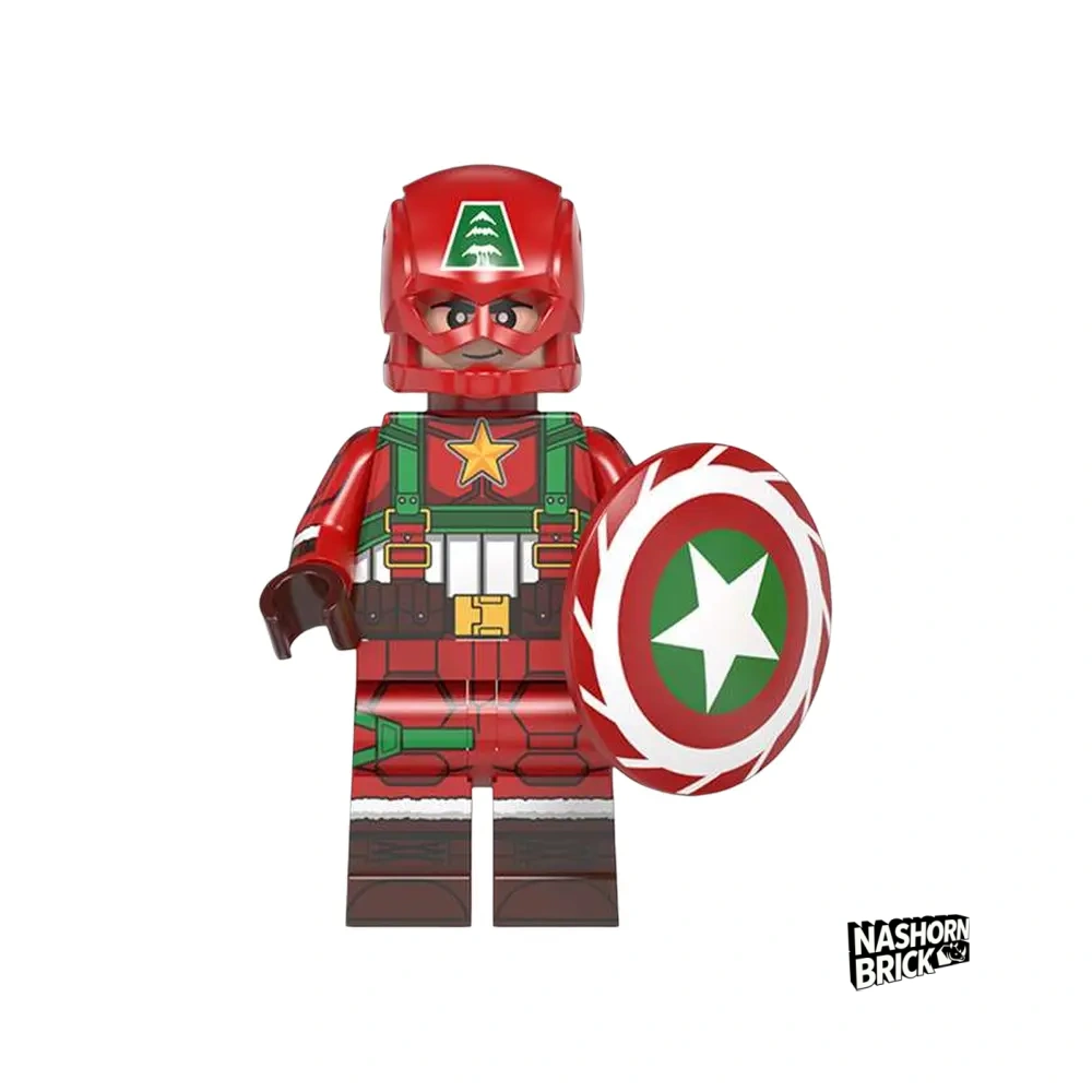 Santa Captain America Minifigur