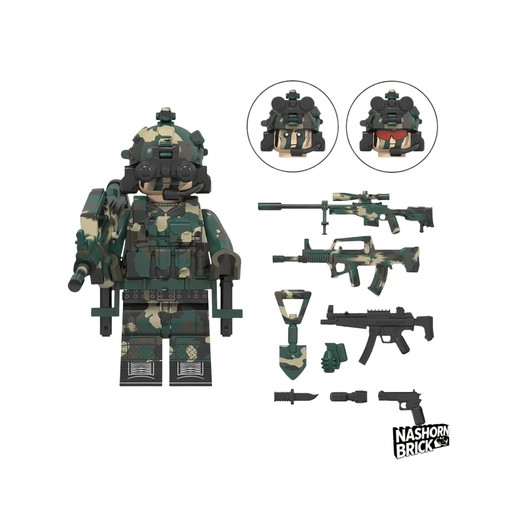 Snow Leopard Commando Minifigur