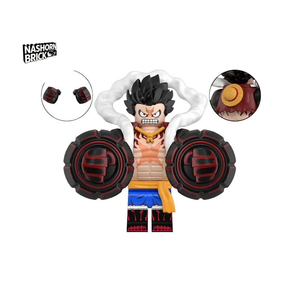 Monkey D. Luffy (Gear 4) Custom-Minifigur - One Piece