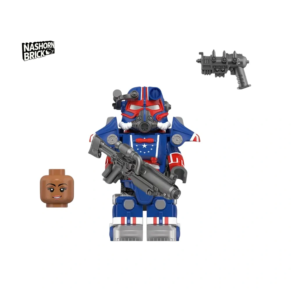 T-45 Power Armor (Patriotic) Minifigur - Fallout