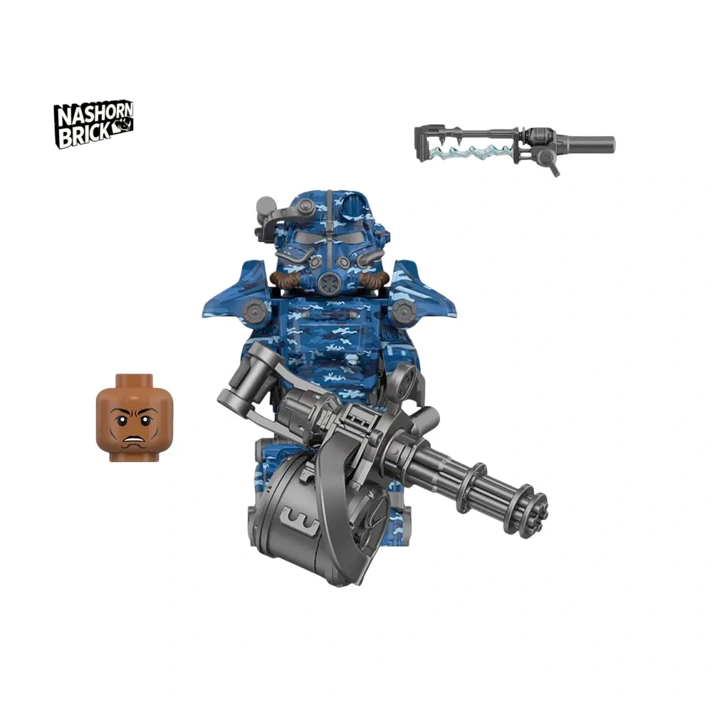 T-45 Power Armor (Aquatic camouflage) Minifigur - Fallout