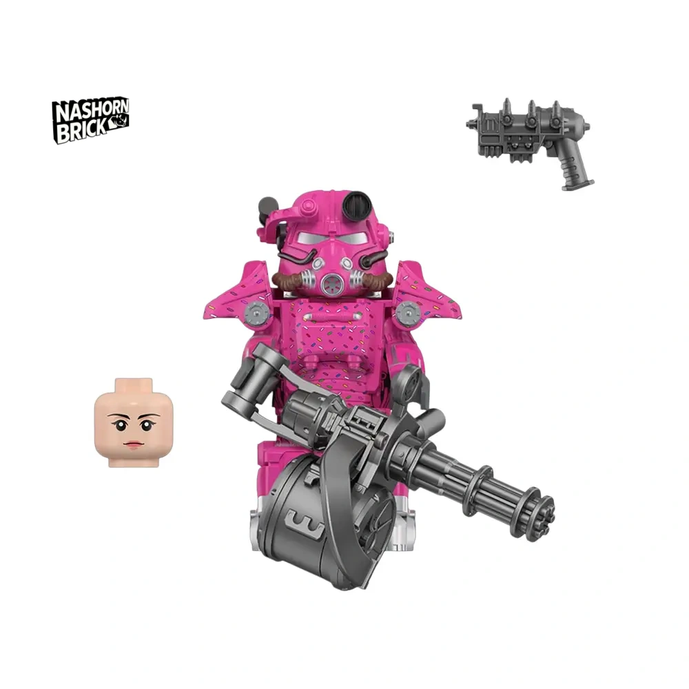 T-45 Power Armor (Slocum's Joe pink paint) Minifigur - Fallout