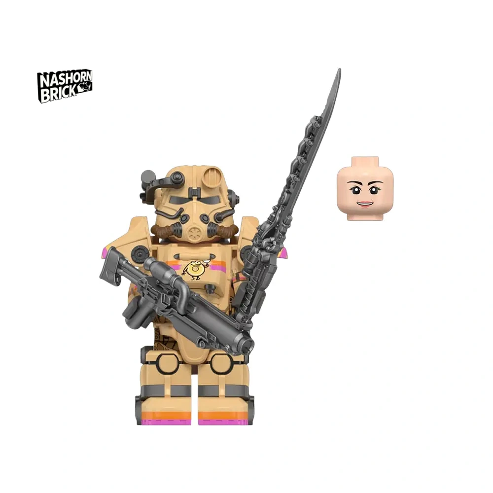 T-45 Power Armor (Slocum's Joe tan paint) Minifigur - Fallout