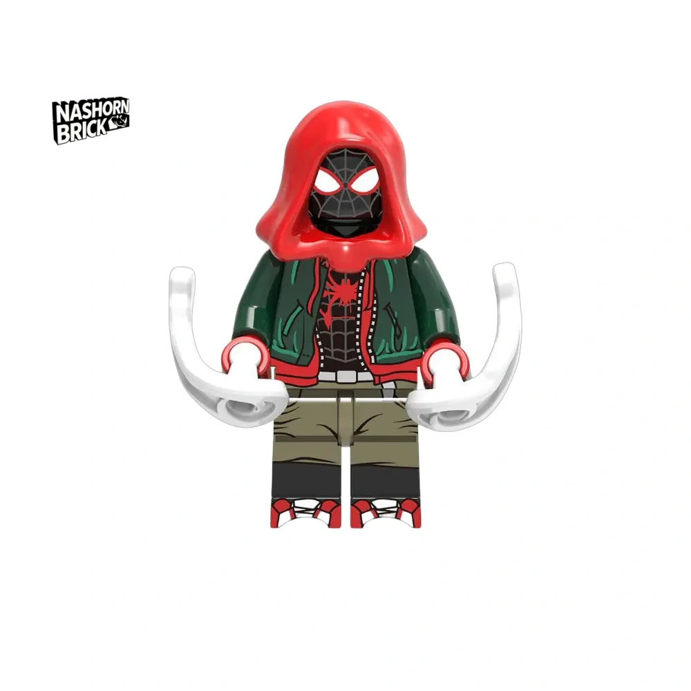 Spider-man Miles Morales Minifigur mit Standfuß