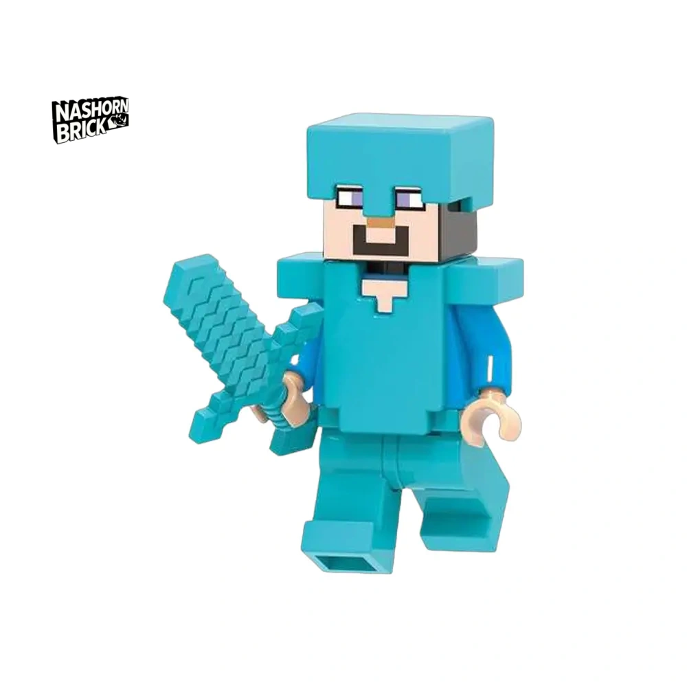 Diamond Steve Minifigur - Minecraft