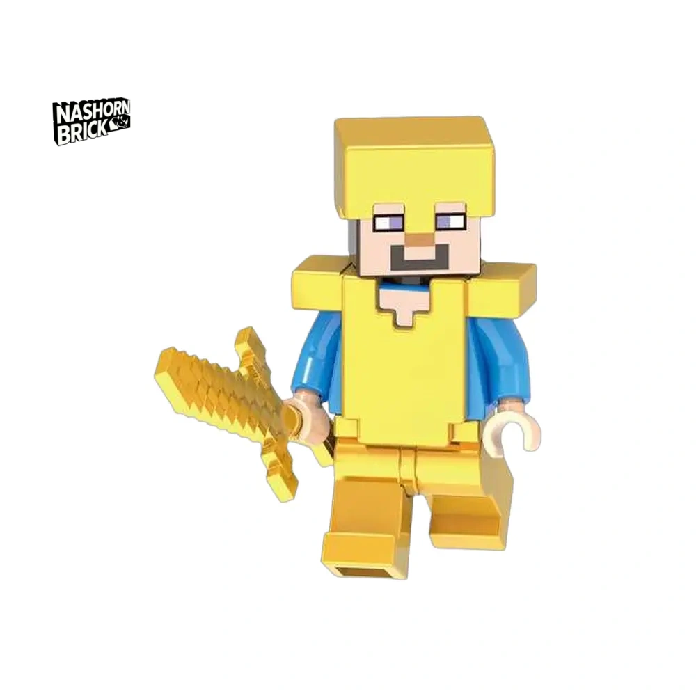 Golden Steve Minifigur - Minecraft