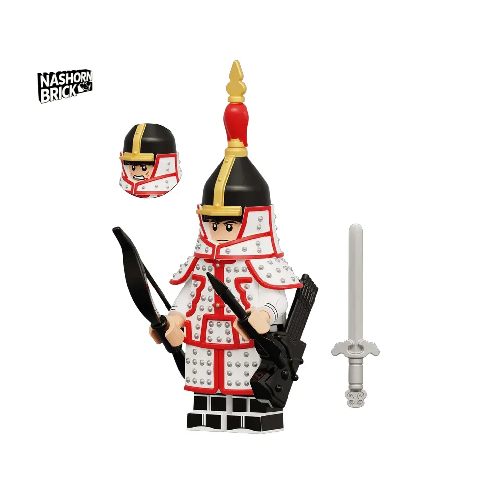 Bordered White Banner Custom-Minifigur