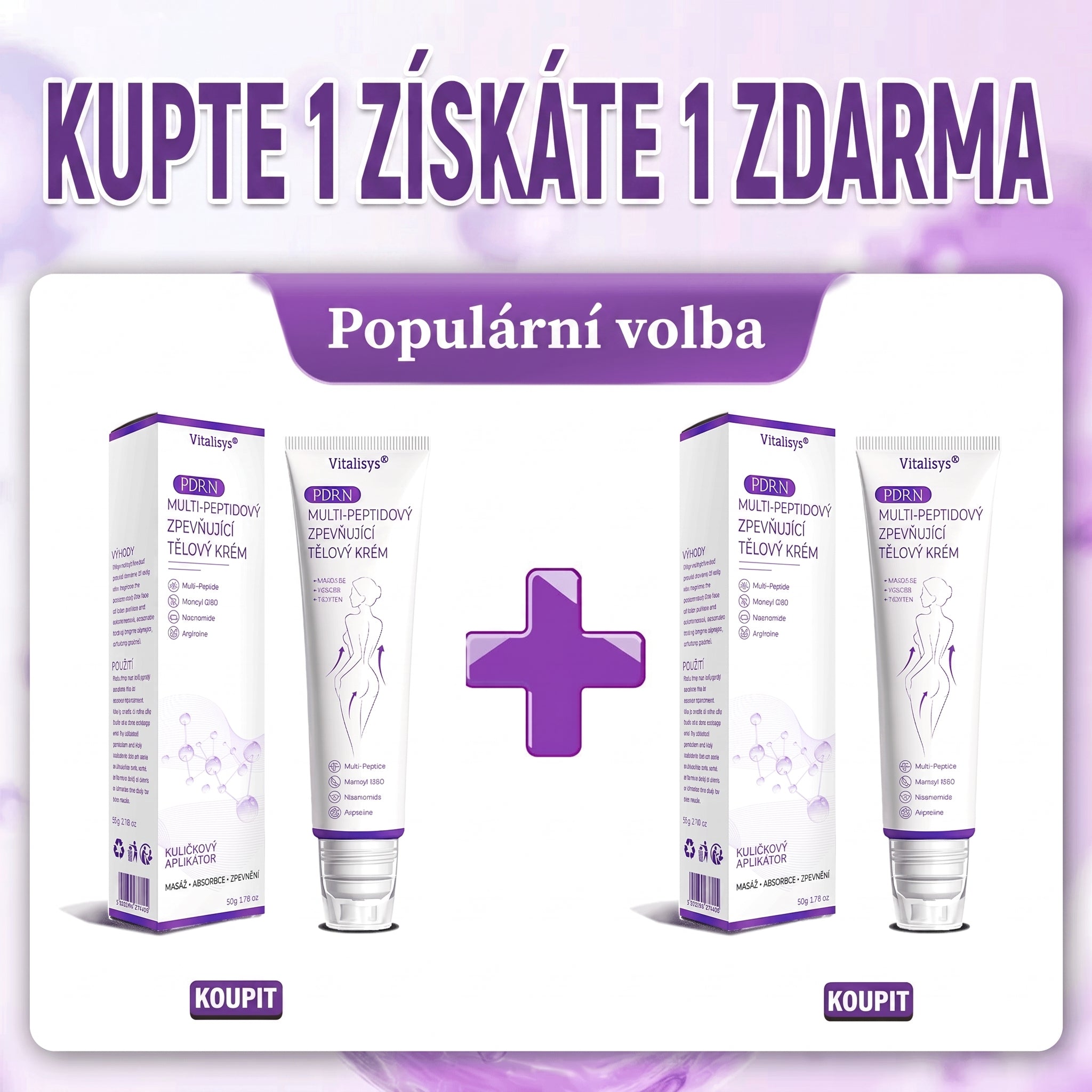 Oficiální obchod ✅ Vitalisys® PDRN vícepeptidový masážní tělový krém v kuličce ✨ – proti stárnutí, hydratační, zpevňující a liftingový efekt, podporuje regeneraci pleti, sjednocuje tón, redukuje nedokonalosti a zklidňuje citlivou pokožku 💎