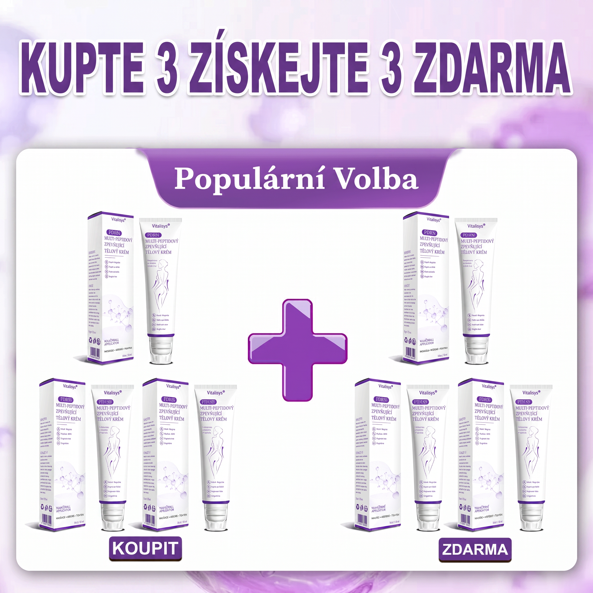 Oficiální obchod ✅ Vitalisys® PDRN vícepeptidový masážní tělový krém v kuličce ✨ – proti stárnutí, hydratační, zpevňující a liftingový efekt, podporuje regeneraci pleti, sjednocuje tón, redukuje nedokonalosti a zklidňuje citlivou pokožku 💎