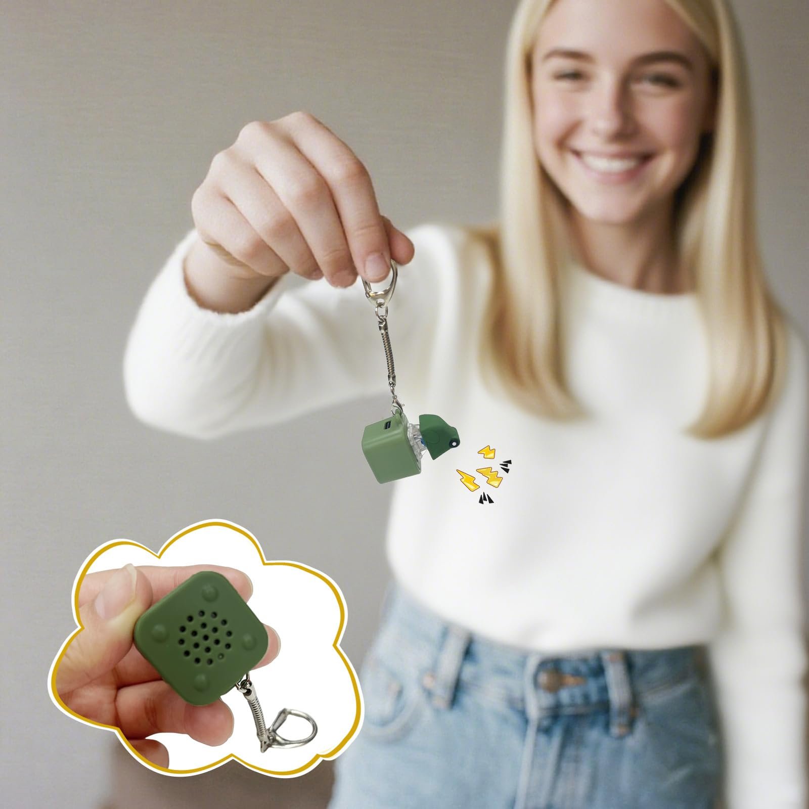 Békabrekegető Fidget Játék - Újratölthető békabrekegető kulcstartó, Békabrekegető stresszoldó színes fényekkel, szórakoztató és hordozható szorongásoldó játék