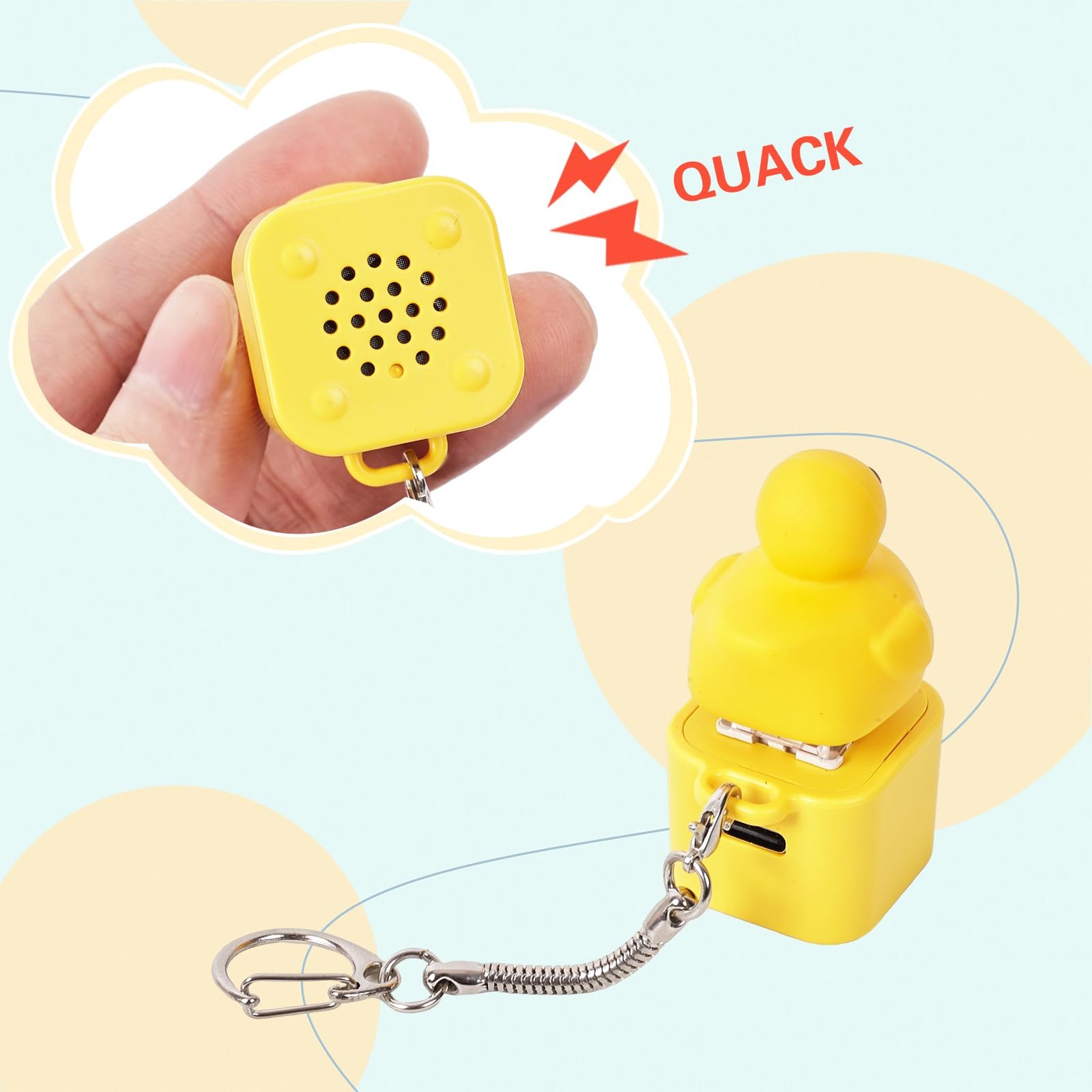 Békabrekegető Fidget Játék - Újratölthető békabrekegető kulcstartó, Békabrekegető stresszoldó színes fényekkel, szórakoztató és hordozható szorongásoldó játék