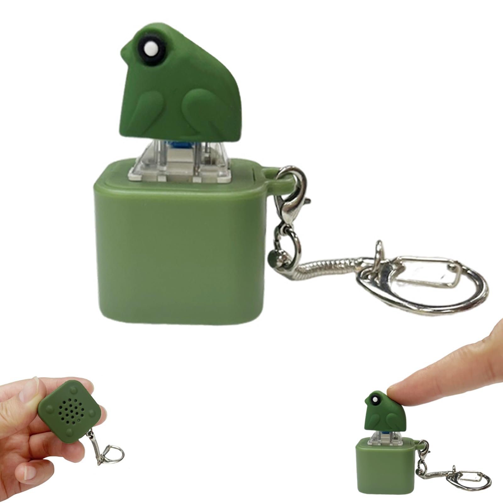 Békabrekegető Fidget Játék - Újratölthető békabrekegető kulcstartó, Békabrekegető stresszoldó színes fényekkel, szórakoztató és hordozható szorongásoldó játék
