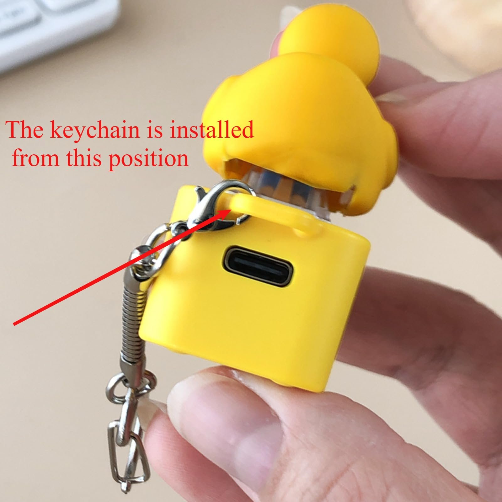 Békabrekegető Fidget Játék - Újratölthető békabrekegető kulcstartó, Békabrekegető stresszoldó színes fényekkel, szórakoztató és hordozható szorongásoldó játék