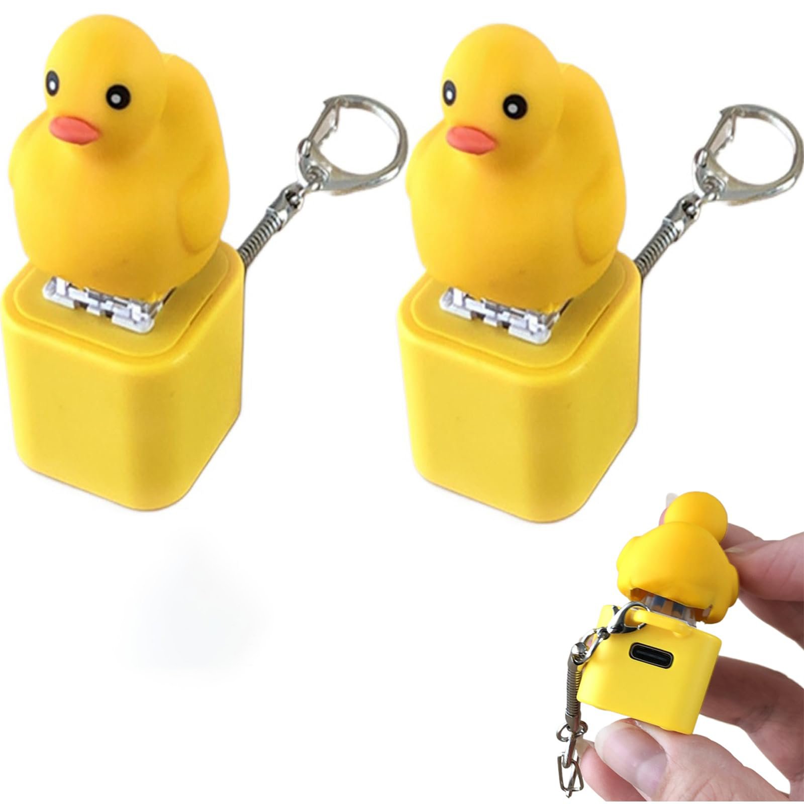 Békabrekegető Fidget Játék - Újratölthető békabrekegető kulcstartó, Békabrekegető stresszoldó színes fényekkel, szórakoztató és hordozható szorongásoldó játék