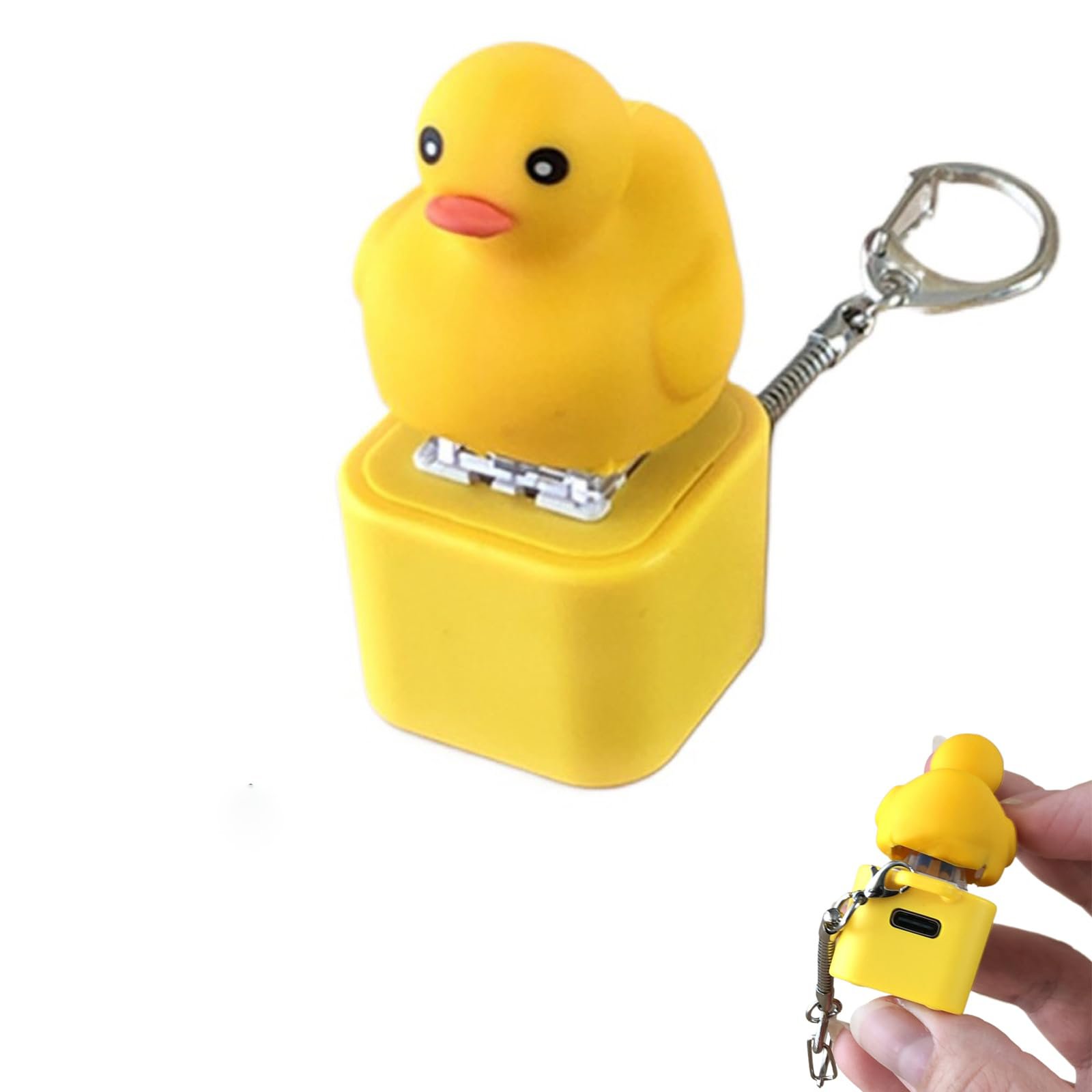 Békabrekegető Fidget Játék - Újratölthető békabrekegető kulcstartó, Békabrekegető stresszoldó színes fényekkel, szórakoztató és hordozható szorongásoldó játék
