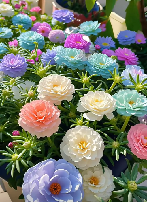 🏆 Villám akció⚡ Több mint 50 000 eladott darab! 🌞 Portulaca telt virágokkal – kivételes szépség, könnyű gondozás 🌸