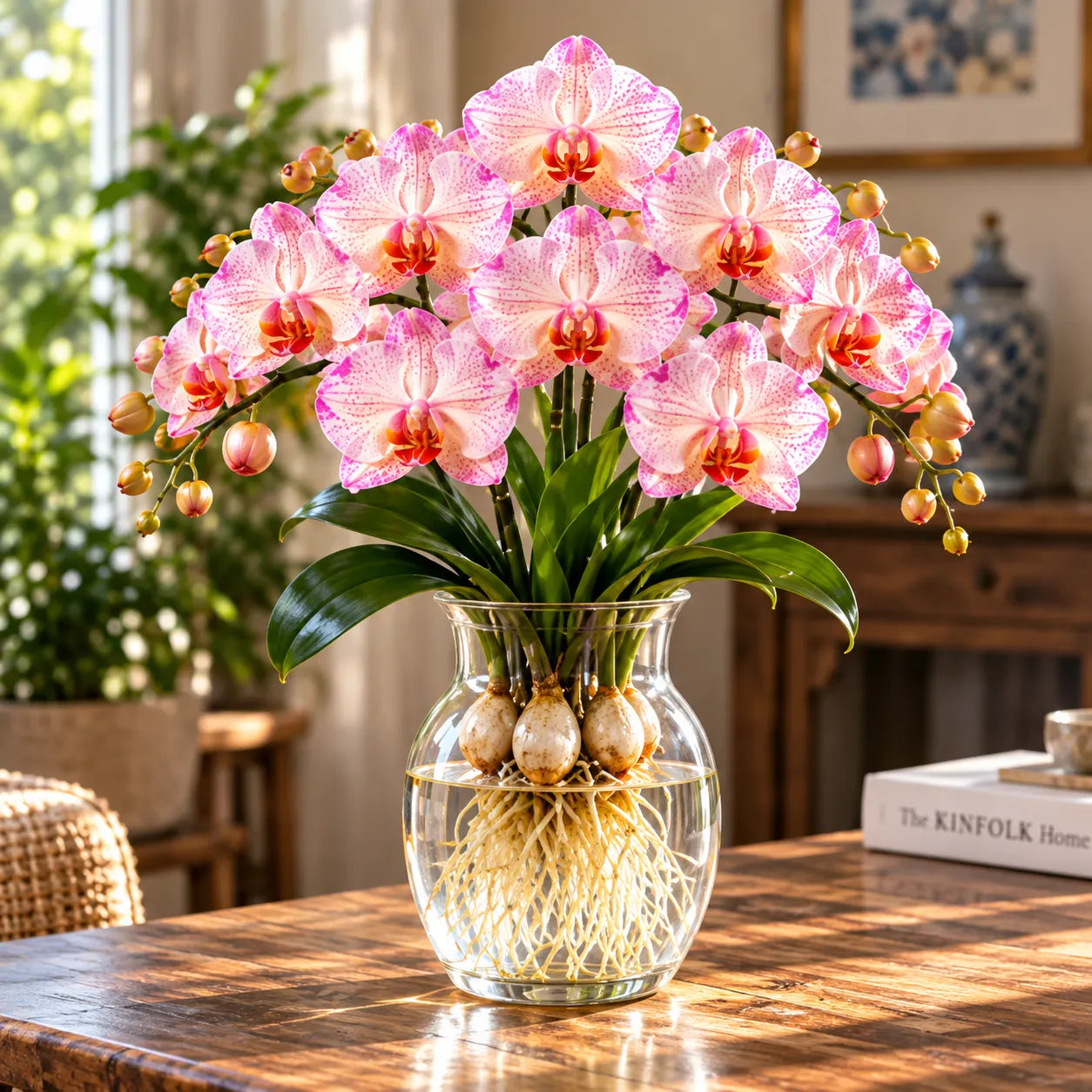 🌸 Редки хидропонни луковици за орхидея Фаленопсис – елегантни цветове, отгледани красиво във вода