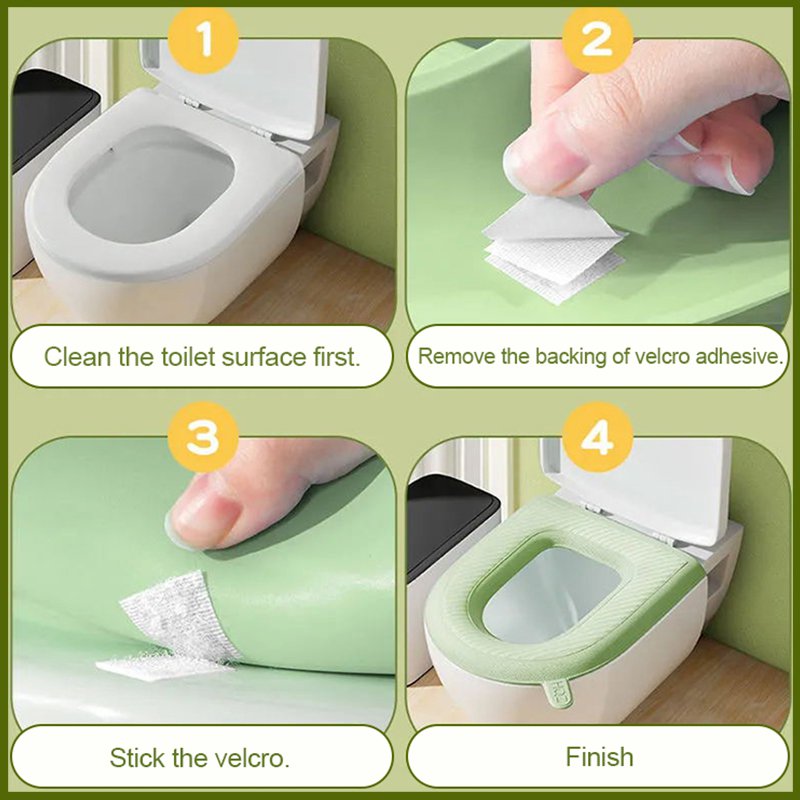 🚽 Vízálló WC-párna 1+1 akció | Univerzális méret, levehető és mosható huzat