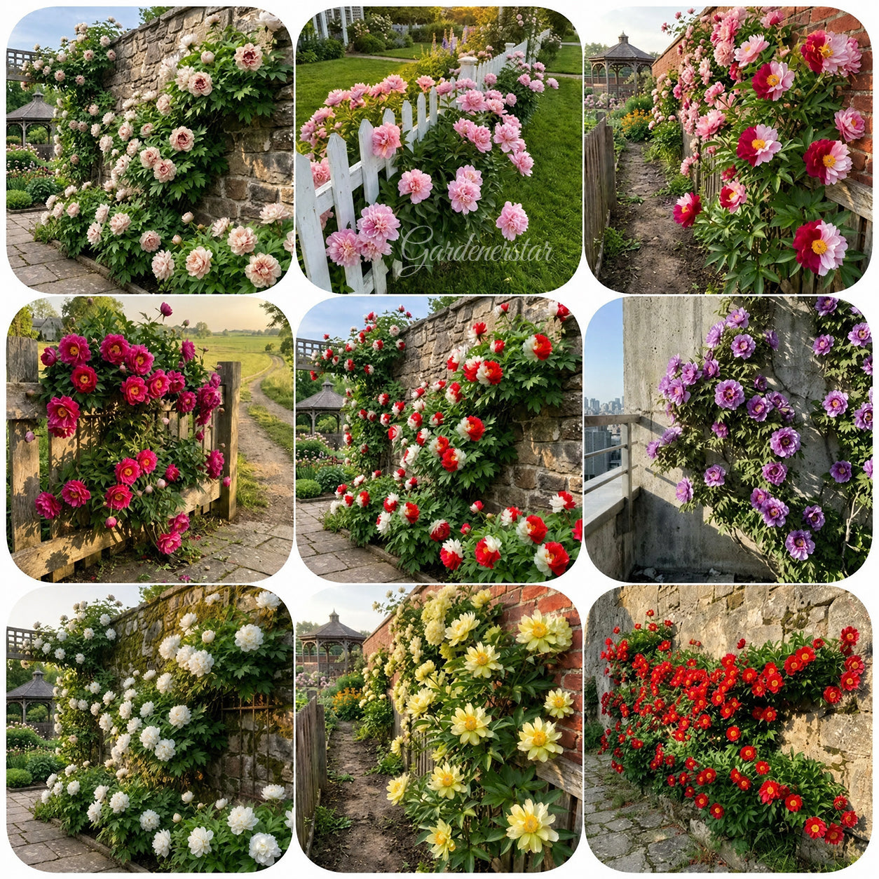 🌸Vzácná popínavá pivoňka se semeny, velké a plné květy, mrazuvzdorná trvalka, snadno se pěstuje a je oblíbenou zahradní rostlinou.