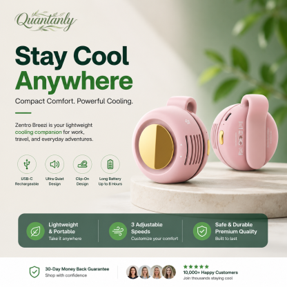 Quantanly™ Clip-On Mini Fan