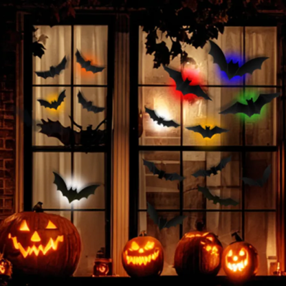 Halloween Decor Set - 3D Glowing Bat