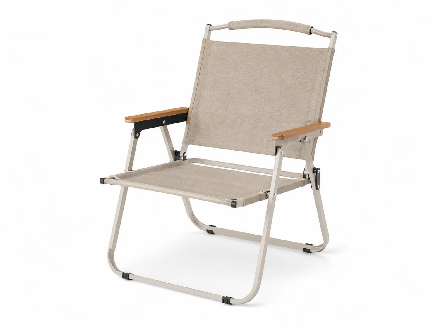Aluminium Faltbarer Strandstuhl Beige-Belleatelierco