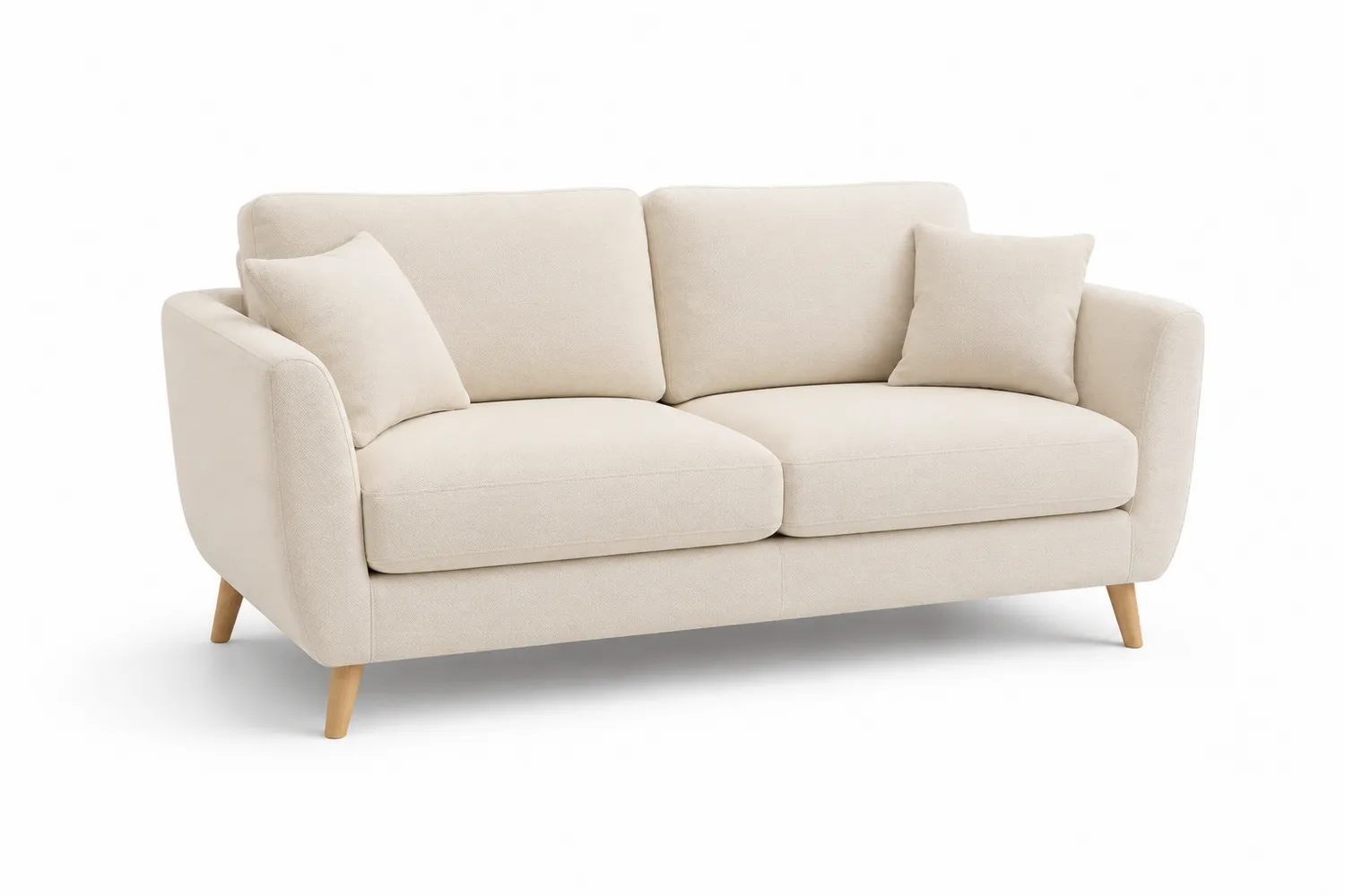 Zweisitzer Sofa Stoff Beige-Belleatelierco